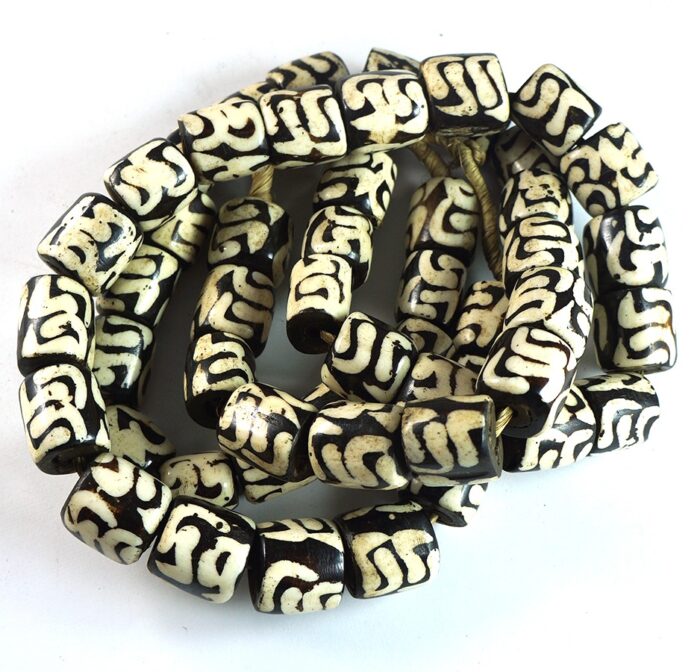Batik Bone Beads