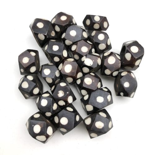 Irregular Shaped Batik Bone Beads