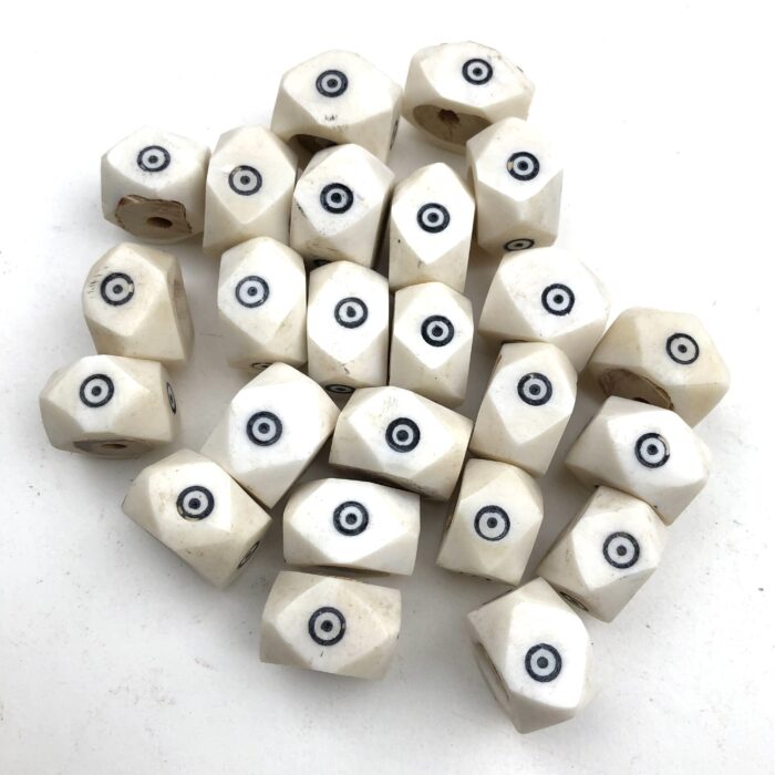 Irregular Shaped Batik Bone Beads