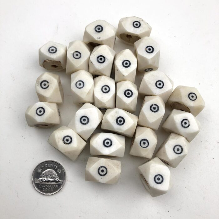 Irregular Shaped Batik Bone Beads