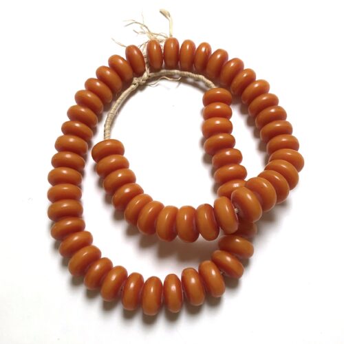 African Amber Disk Beads