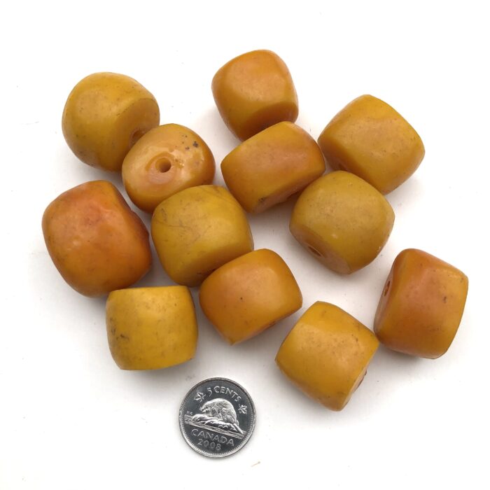 Single African Amber Beads