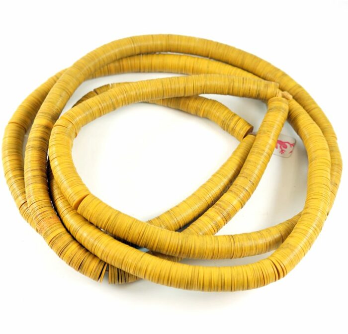 15mm Yellow Vinyl Beads