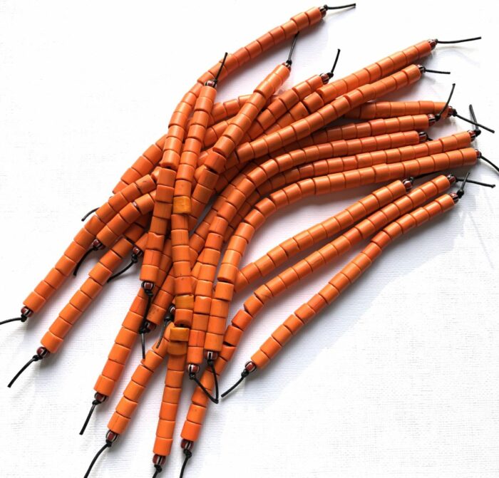 Vintage Orange Small Glass Beads
