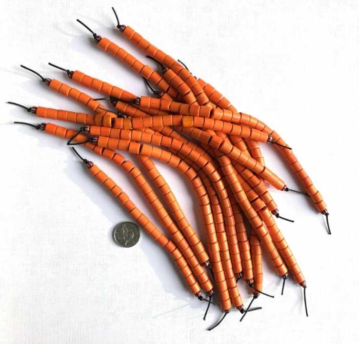 Vintage Orange Small Glass Beads - Image 4