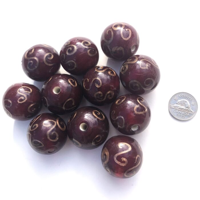 Red Vintage Glass Beads