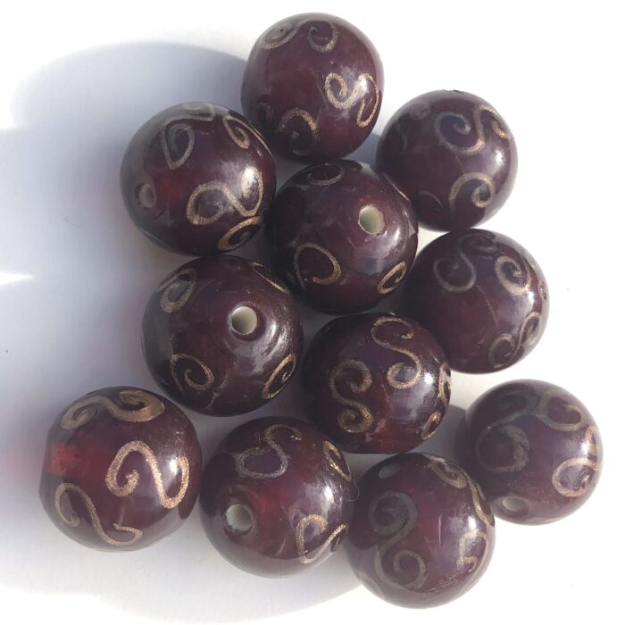 Red Vintage Glass Beads
