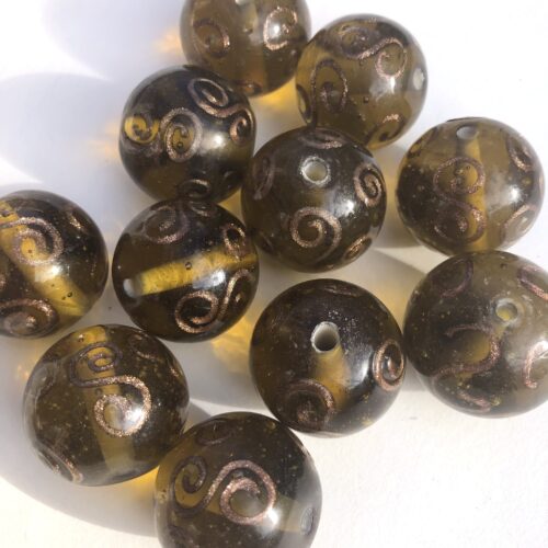 Yellow Vintage Glass Beads