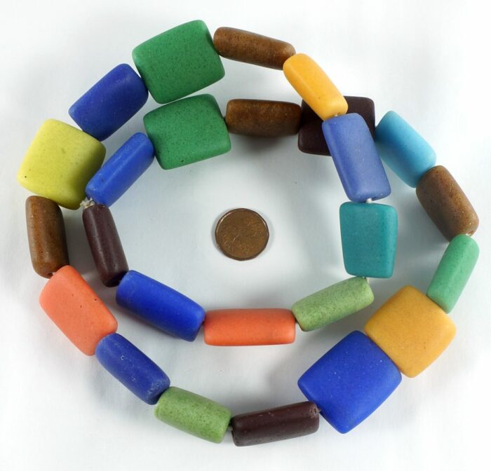 Rectangular Recycled Glass Beads - Image 3