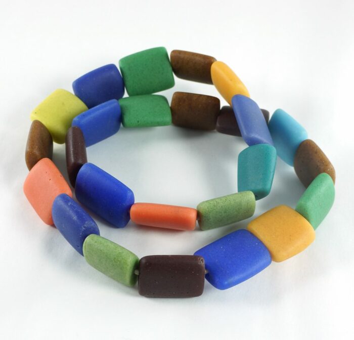 Rectangular Recycled Glass Beads
