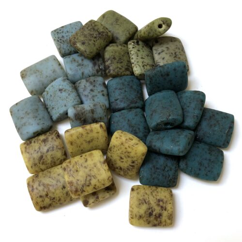 Rectangular Speckled Recycled Glass Beads