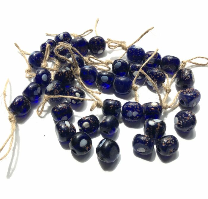 Saphire Blue Indian Glass Beads - Image 4