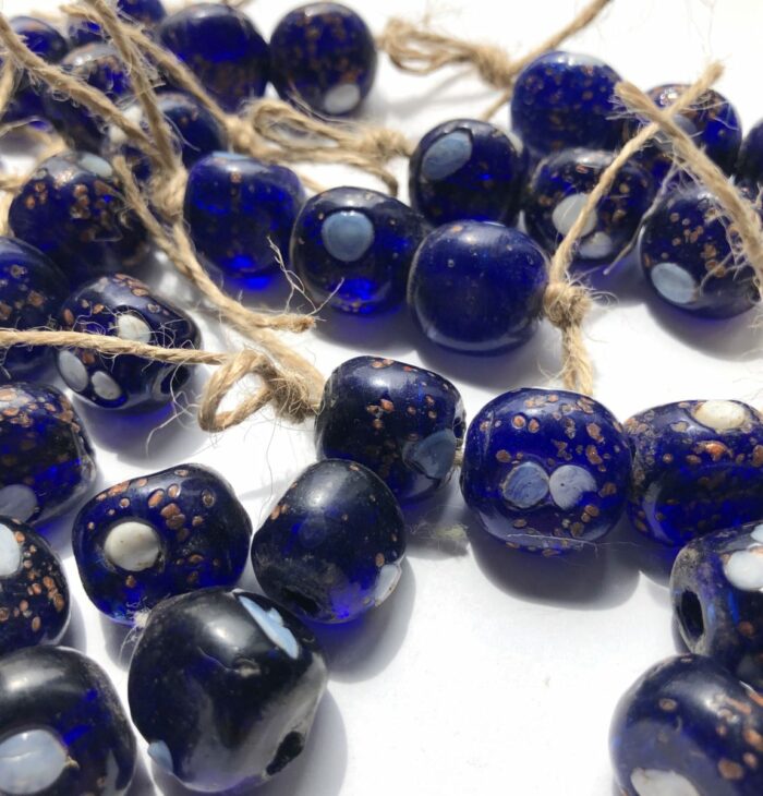Saphire Blue Indian Glass Beads - Image 2