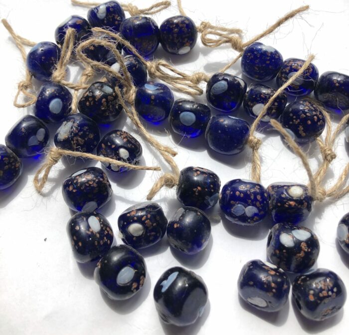 Saphire Blue Indian Glass Beads - Image 3