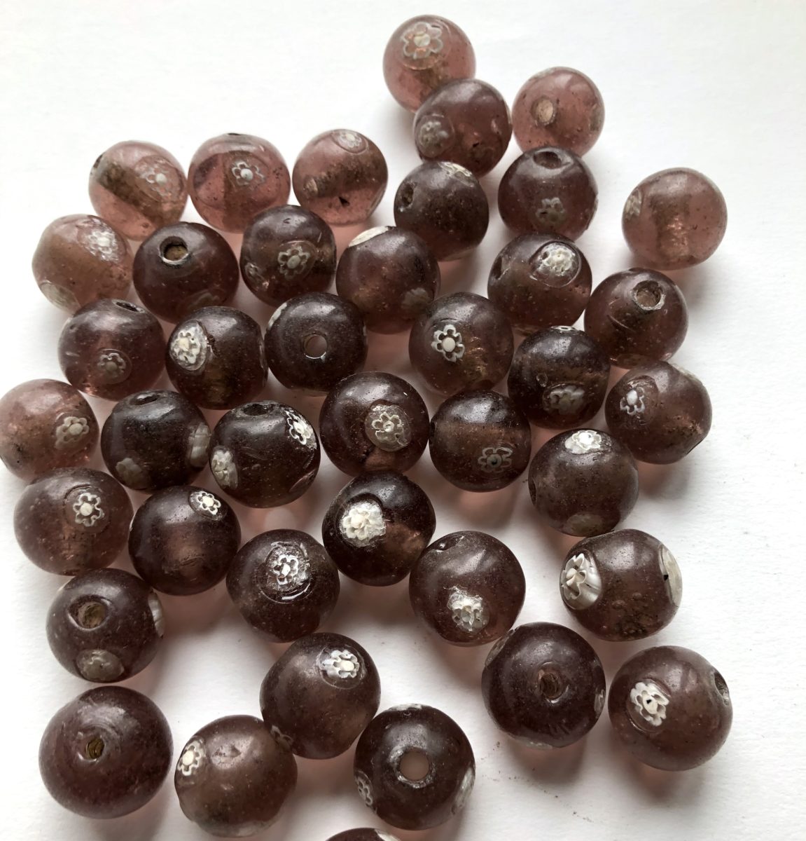 Large Translucent Purple Indian Glass Bead - Image 3
