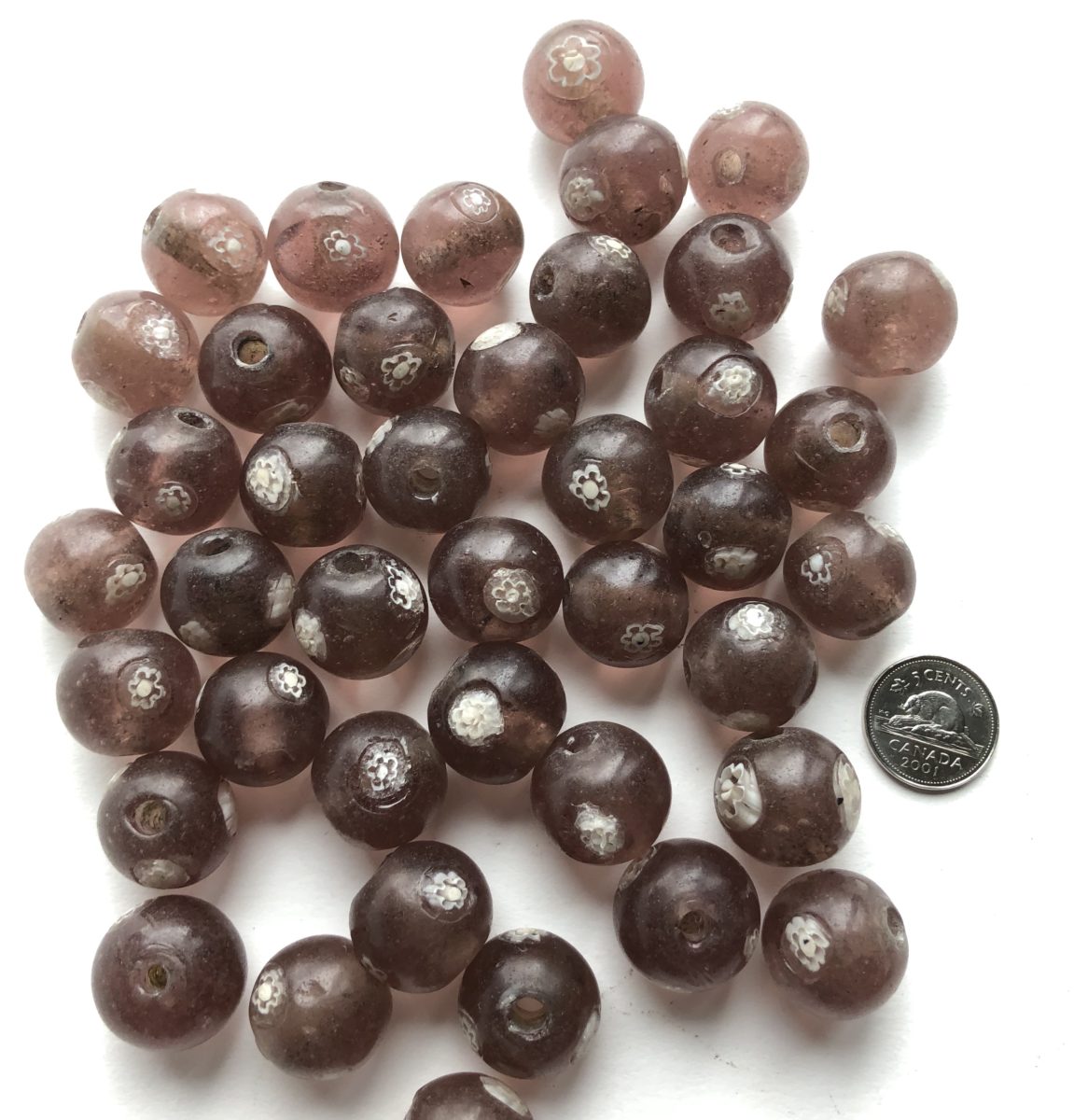 Large Translucent Purple Indian Glass Bead - Image 5