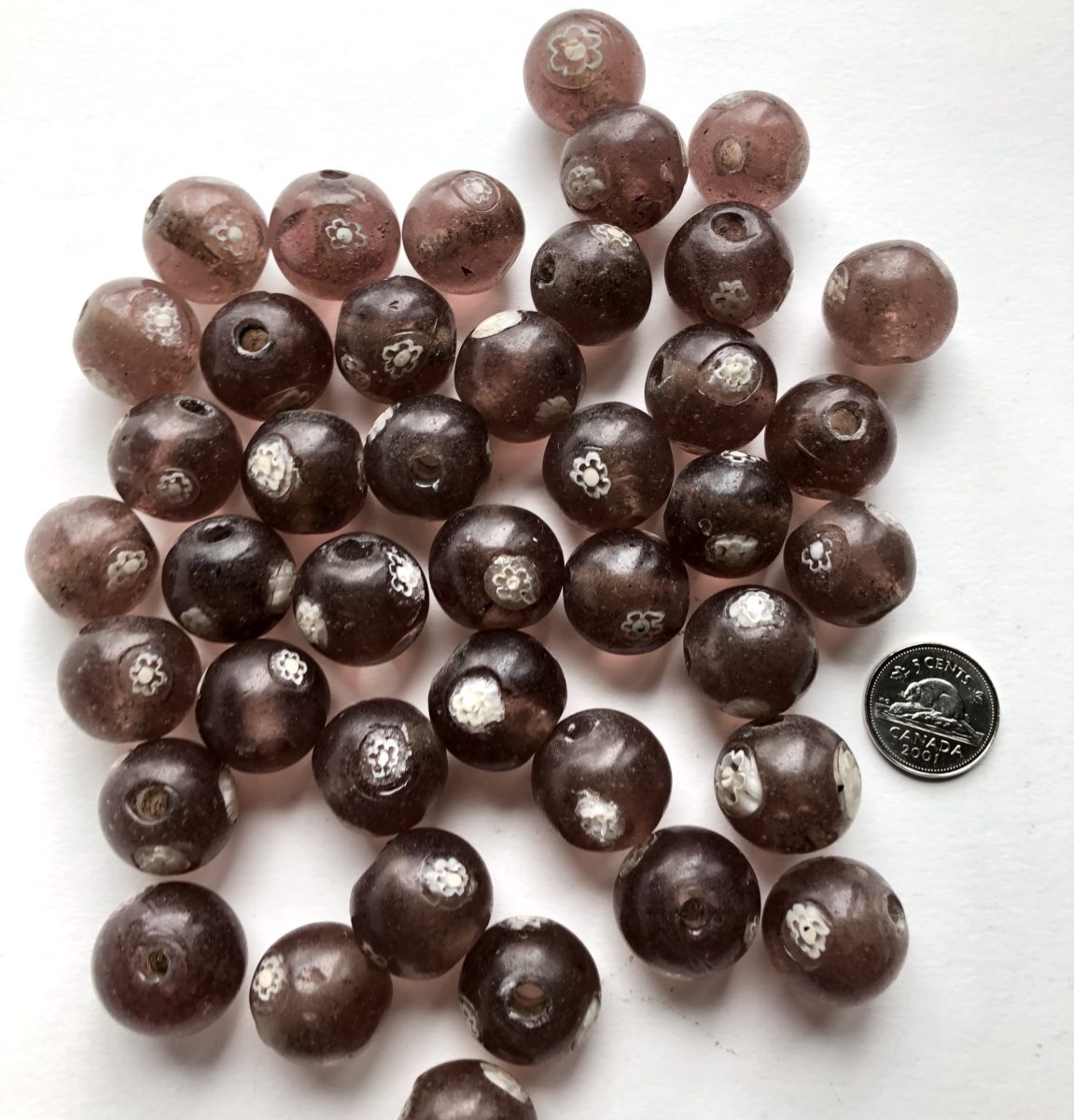 Large Translucent Purple Indian Glass Bead - Image 4