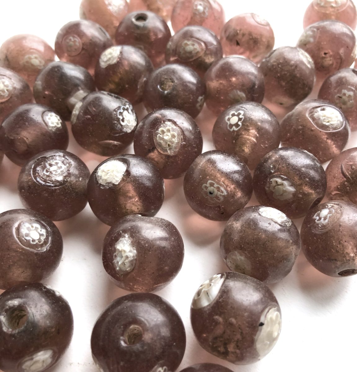 Large Translucent Purple Indian Glass Bead - Image 2
