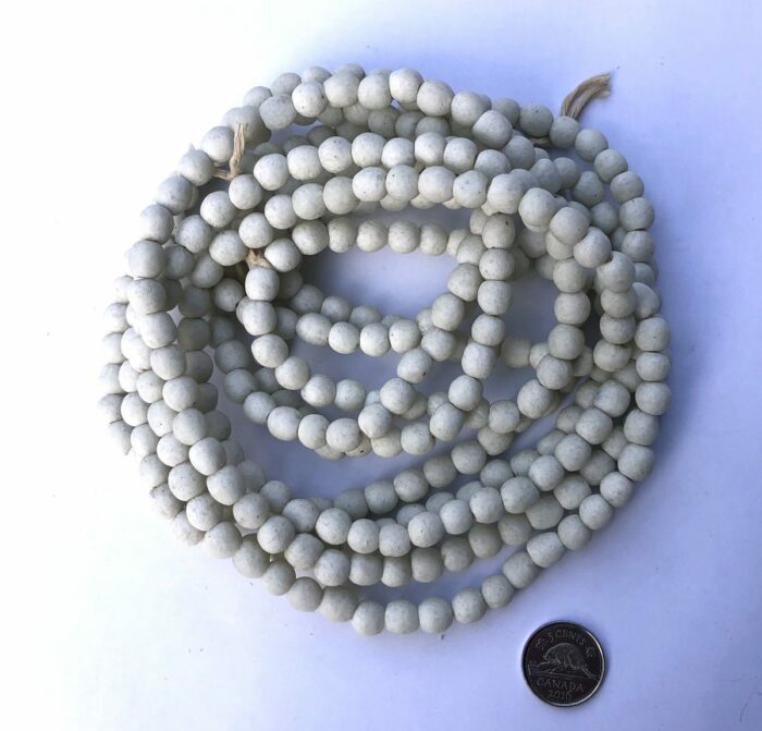 White Opaque Recycyled Glass Beads
