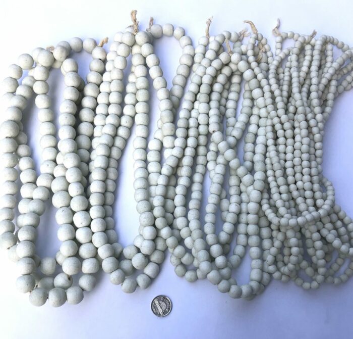 White Opaque Recycyled Glass Beads