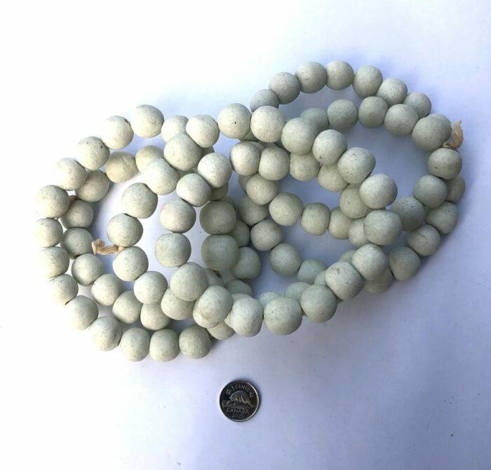 White Opaque Recycyled Glass Beads