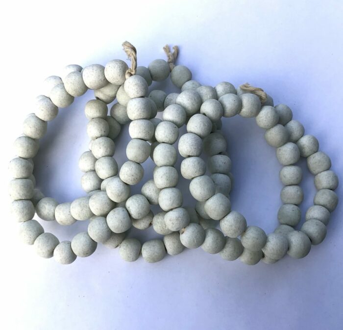 White Opaque Recycyled Glass Beads