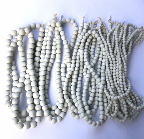 White Opaque Recycyled Glass Beads