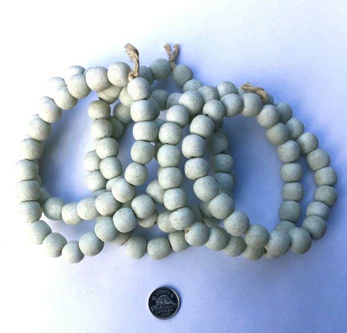 White Opaque Recycyled Glass Beads