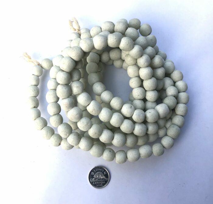 White Opaque Recycyled Glass Beads