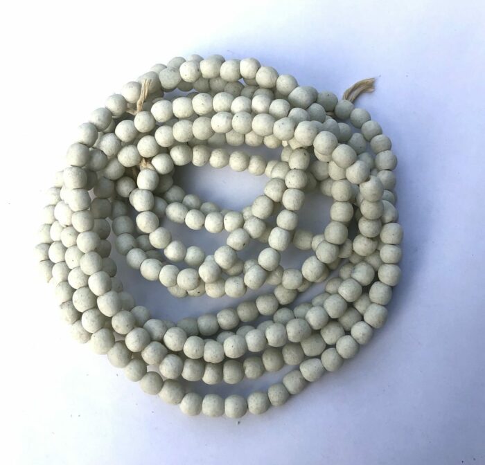 White Opaque Recycyled Glass Beads