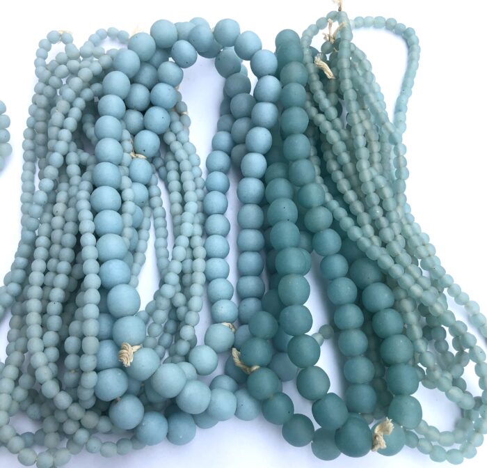 Polished Pastel Recycled Glass Beads