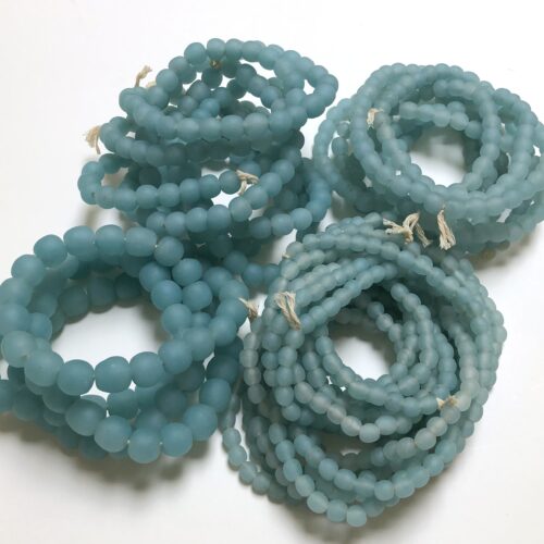 Polished Pastel Recycled Glass Beads
