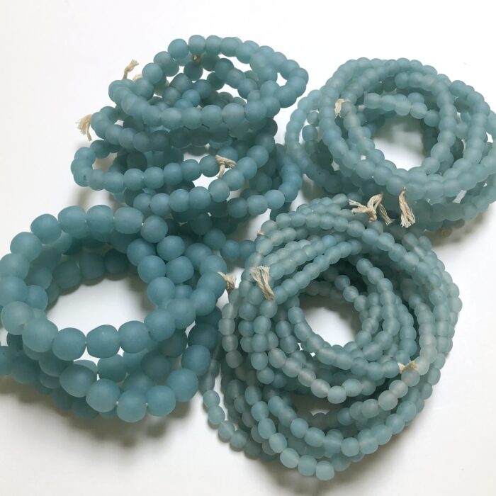 Polished Pastel Recycled Glass Beads
