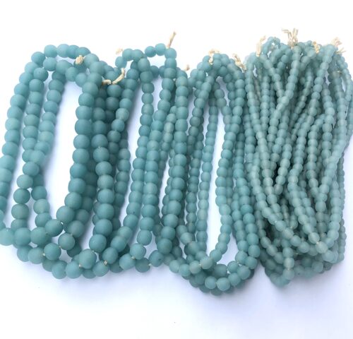 Polished Pastel Recycled Glass Beads