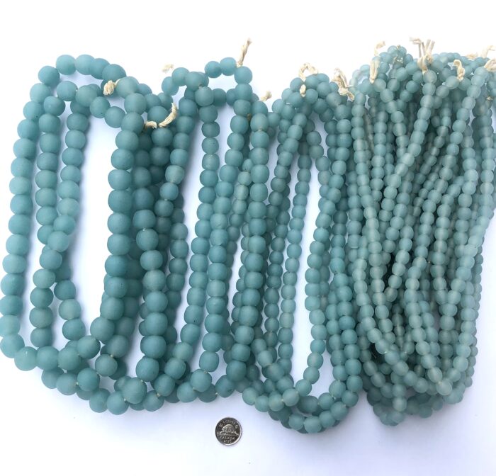 Polished Pastel Recycled Glass Beads
