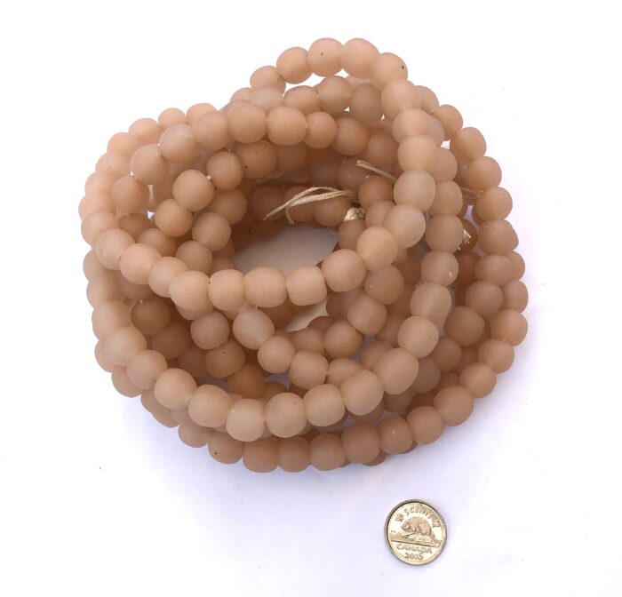 Pastel Blush Pink Recycled Glass Beads