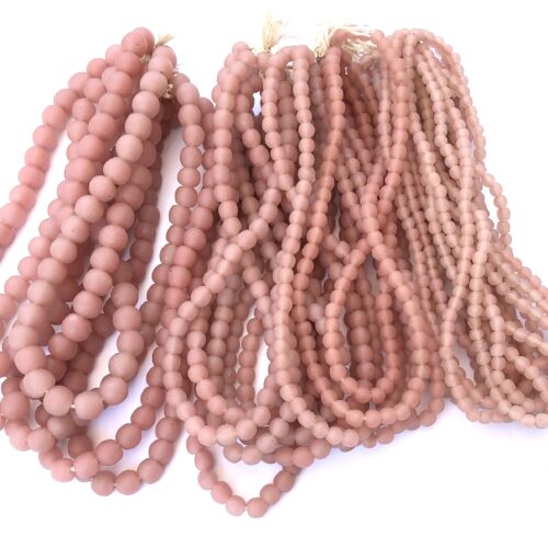 Polished Pastel Recycled Glass Beads