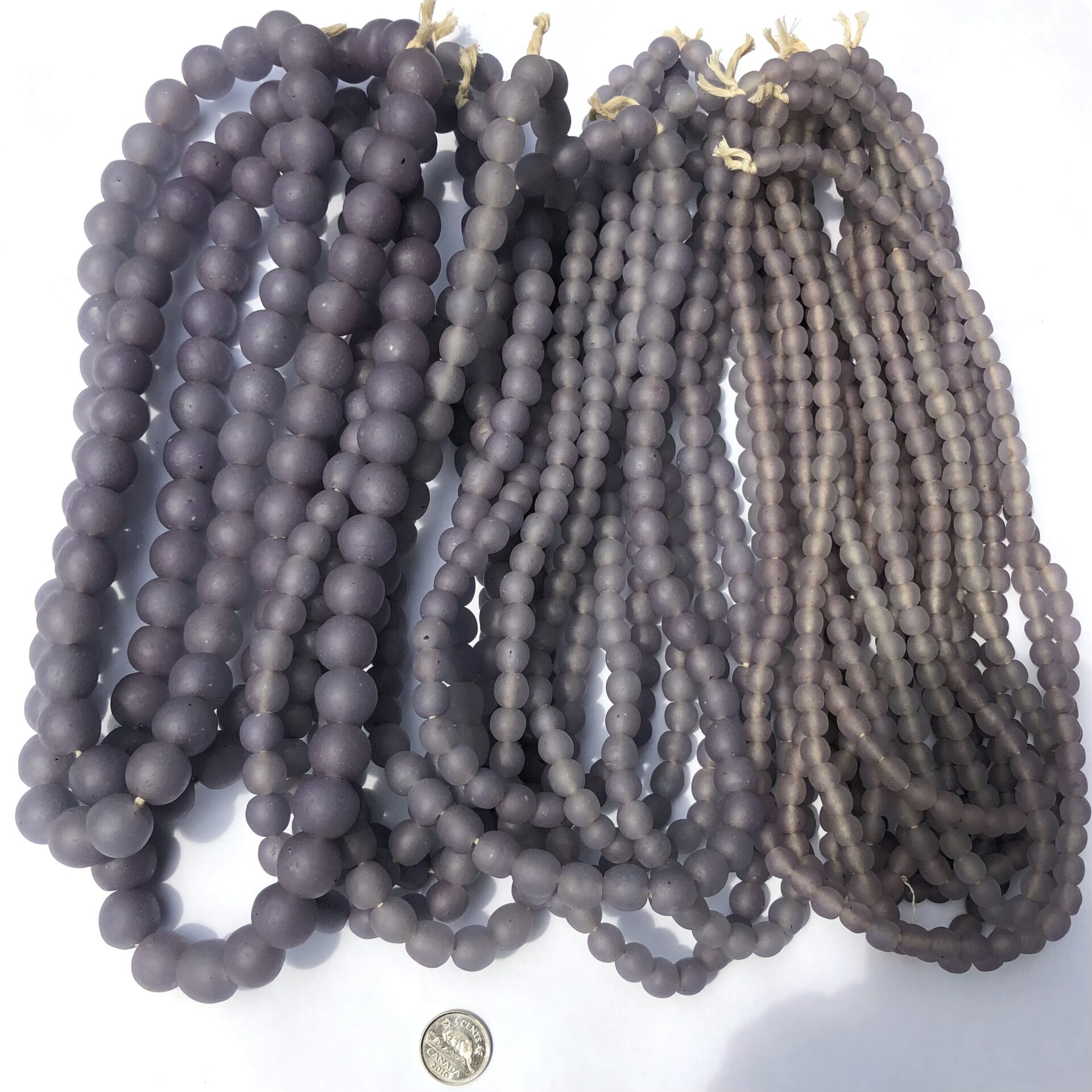 Polished Paster Recycled Glass Beads