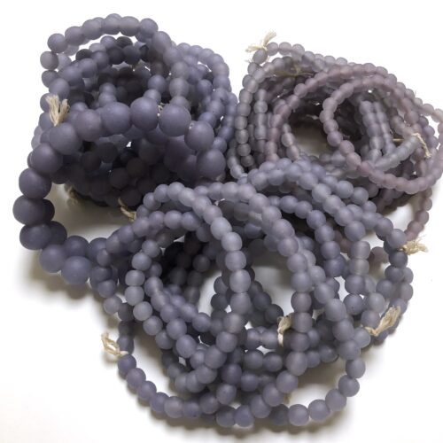 Polished Paster Recycled Glass Beads