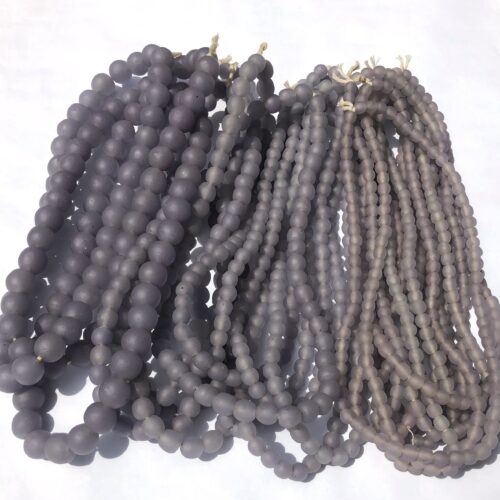 Polished Paster Recycled Glass Beads