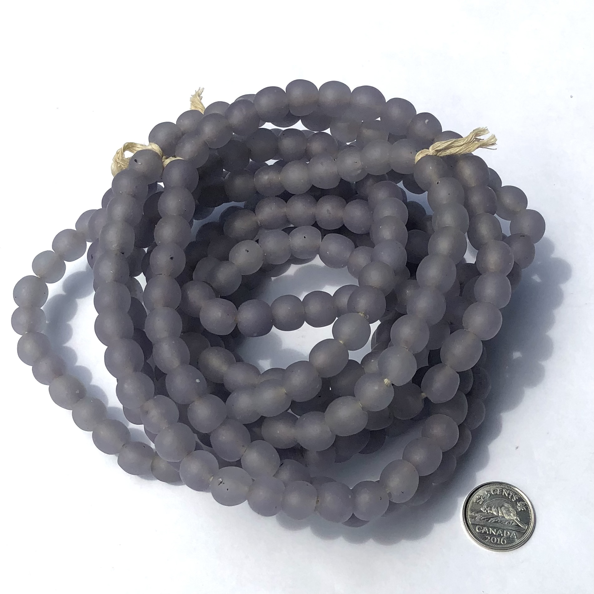 Polished Paster Recycled Glass Beads