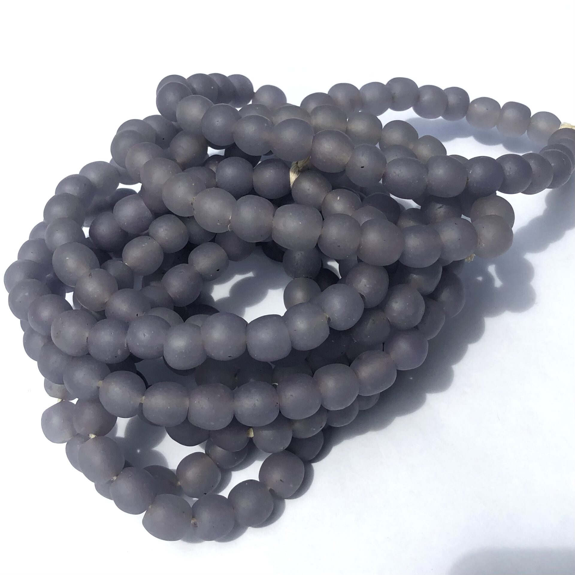 Polished Paster Recycled Glass Beads