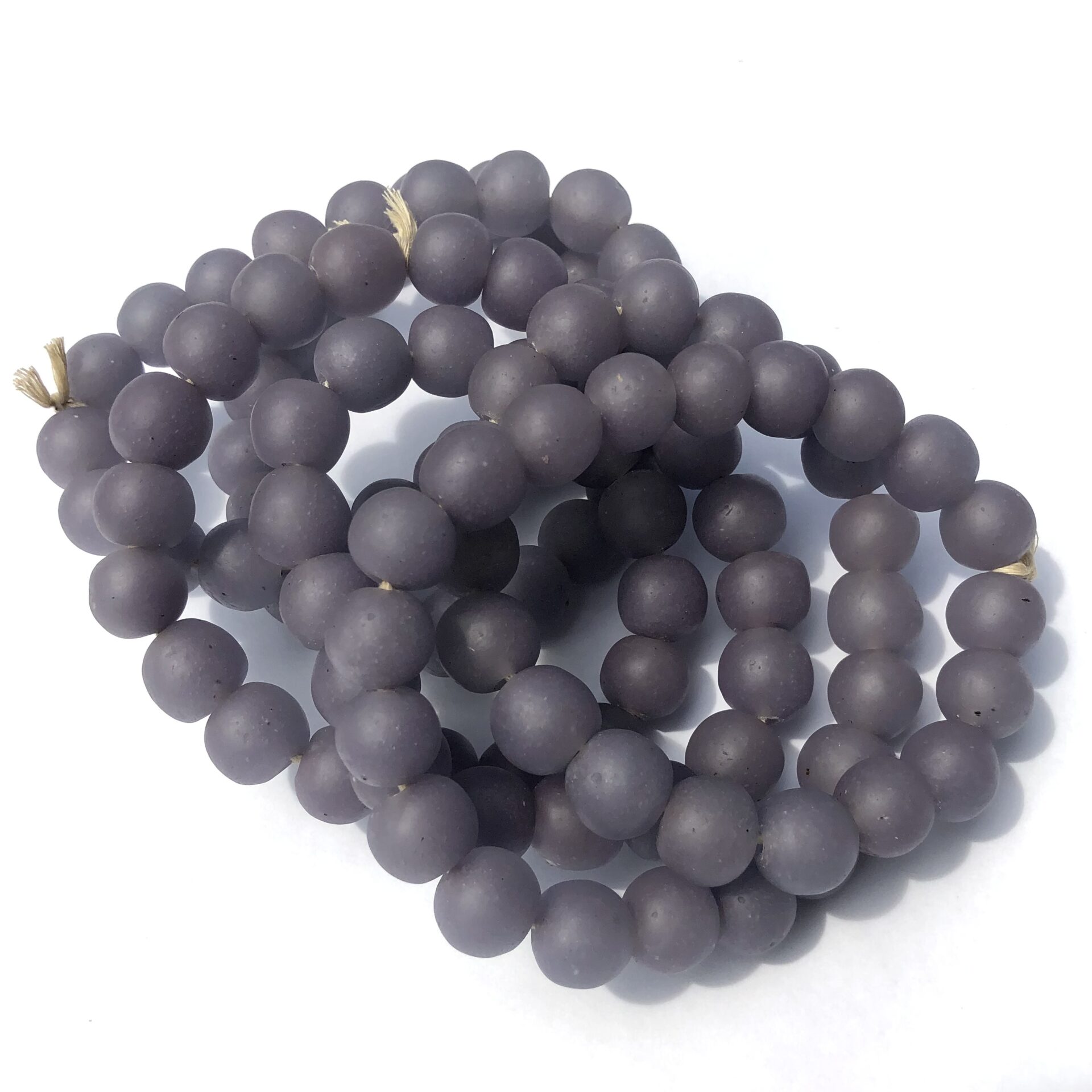Polished Paster Recycled Glass Beads