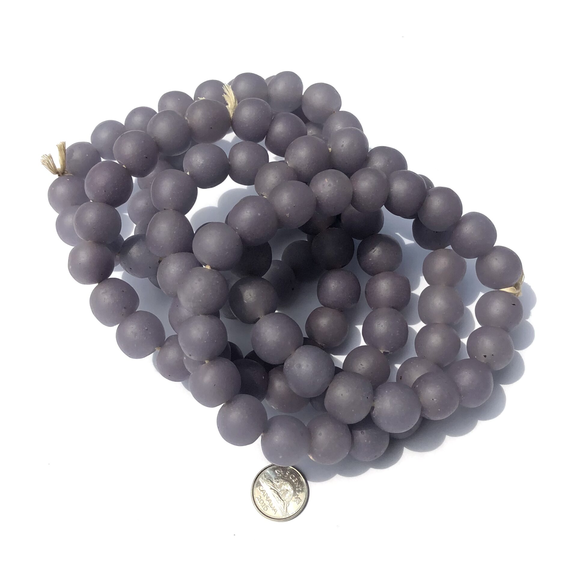 Polished Paster Recycled Glass Beads