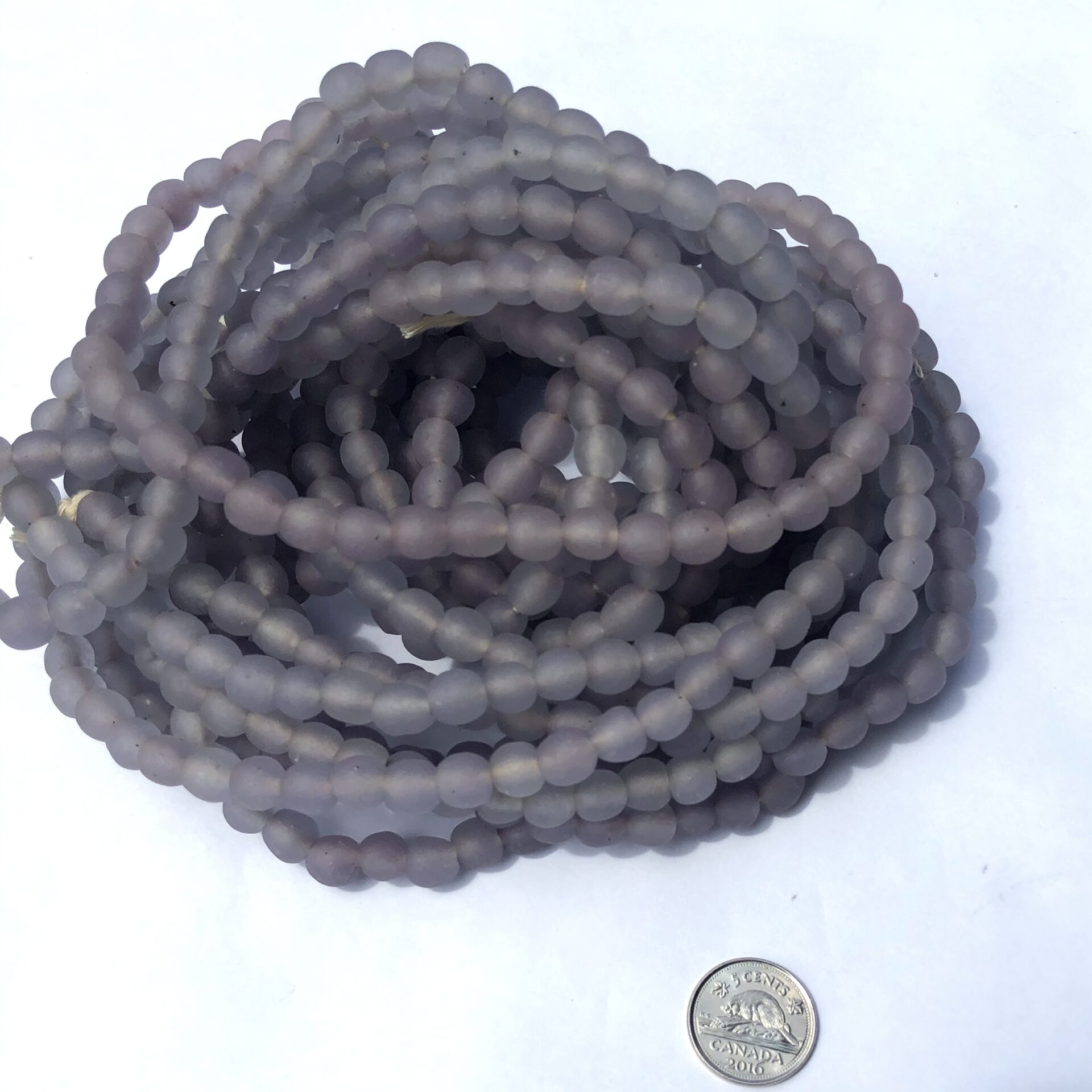 Polished Paster Recycled Glass Beads
