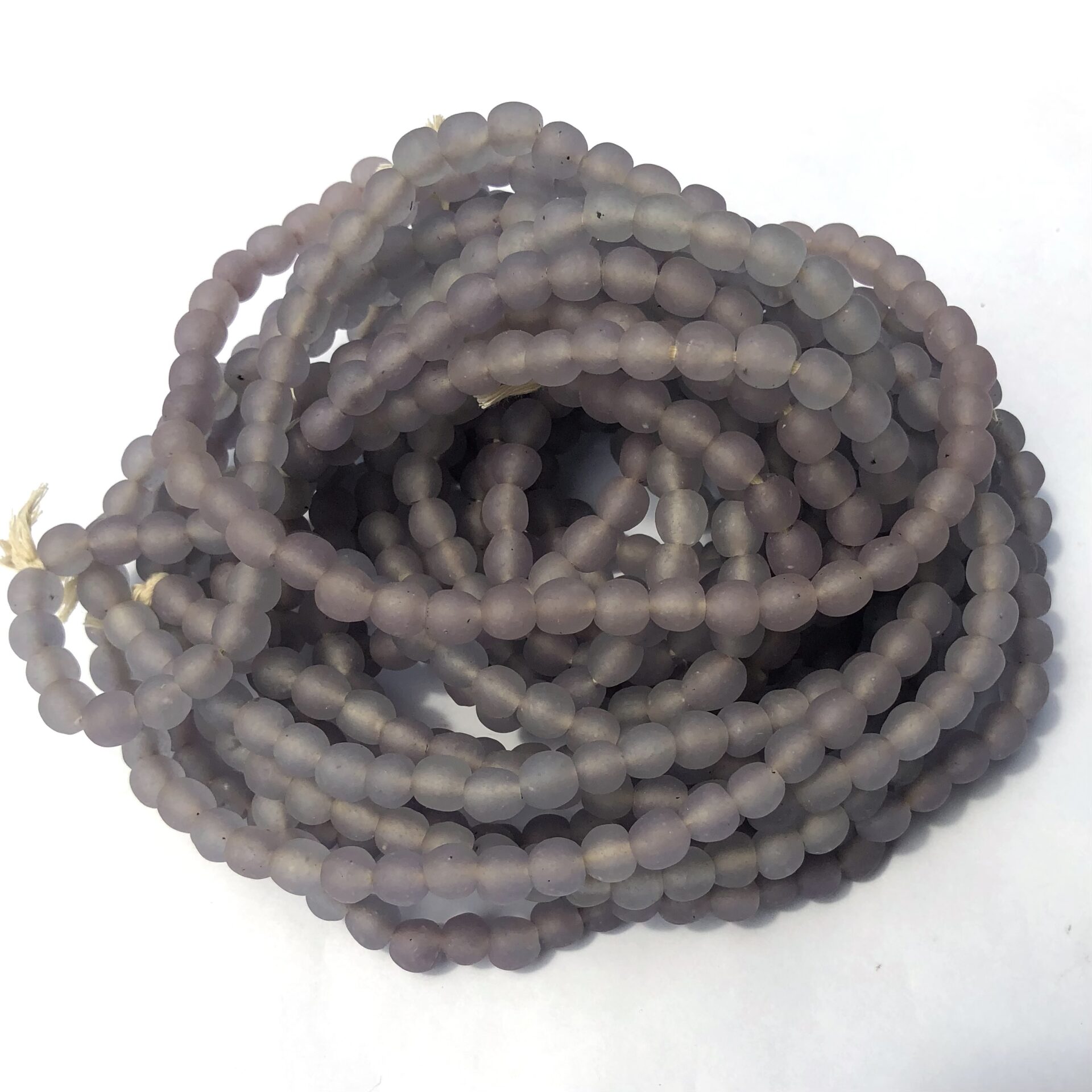 Polished Paster Recycled Glass Beads