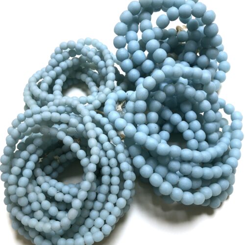 Light Blue Pastel Recycled Glass Beads
