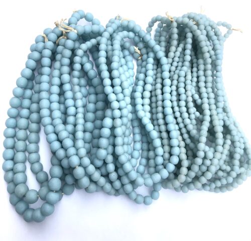 Light Blue Pastel Recycled Glass Beads