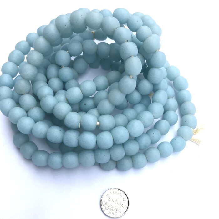 Light Blue Pastel Recycled Glass Beads