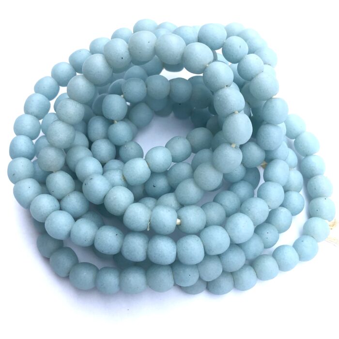 Light Blue Pastel Recycled Glass Beads